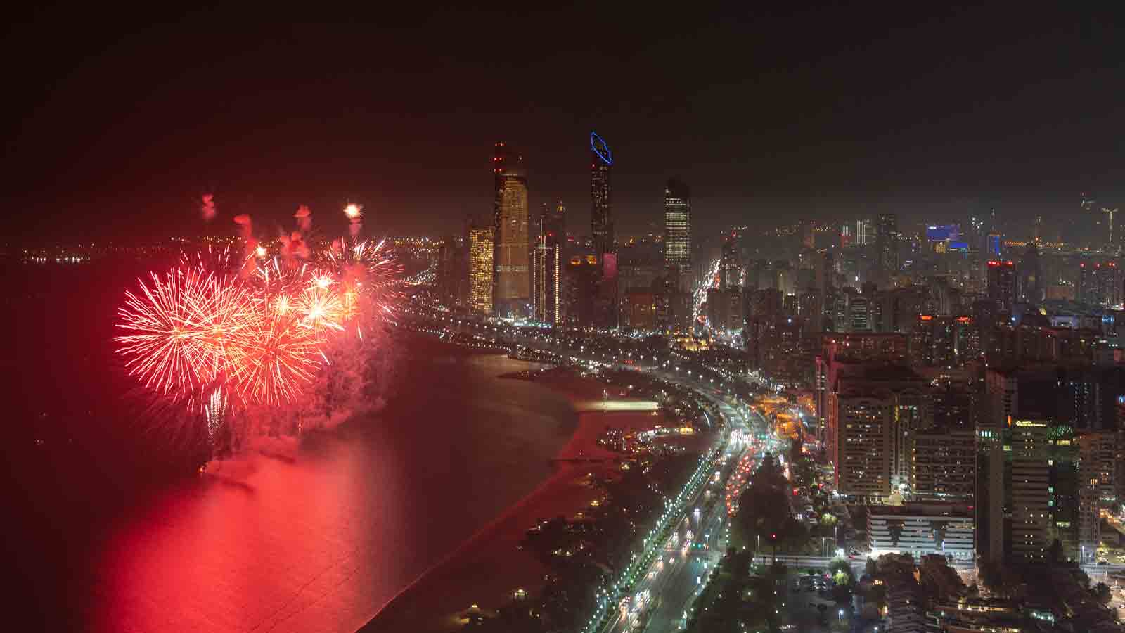 Fireworks at Abu Dhabi corniche